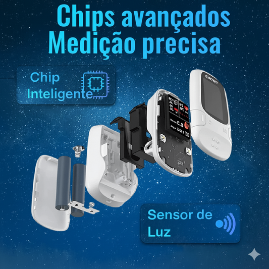 Medidor de Glicose no Sangue Não Invasivo Tiworld (5 segundos / 99% de precisão)