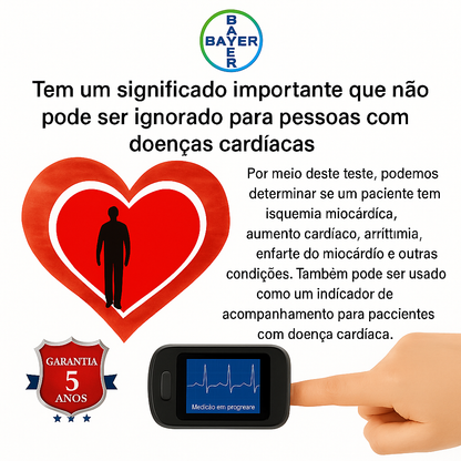 Medidor de Glicose no Sangue Não Invasivo Bayer (5 segundos / 99% de precisão)