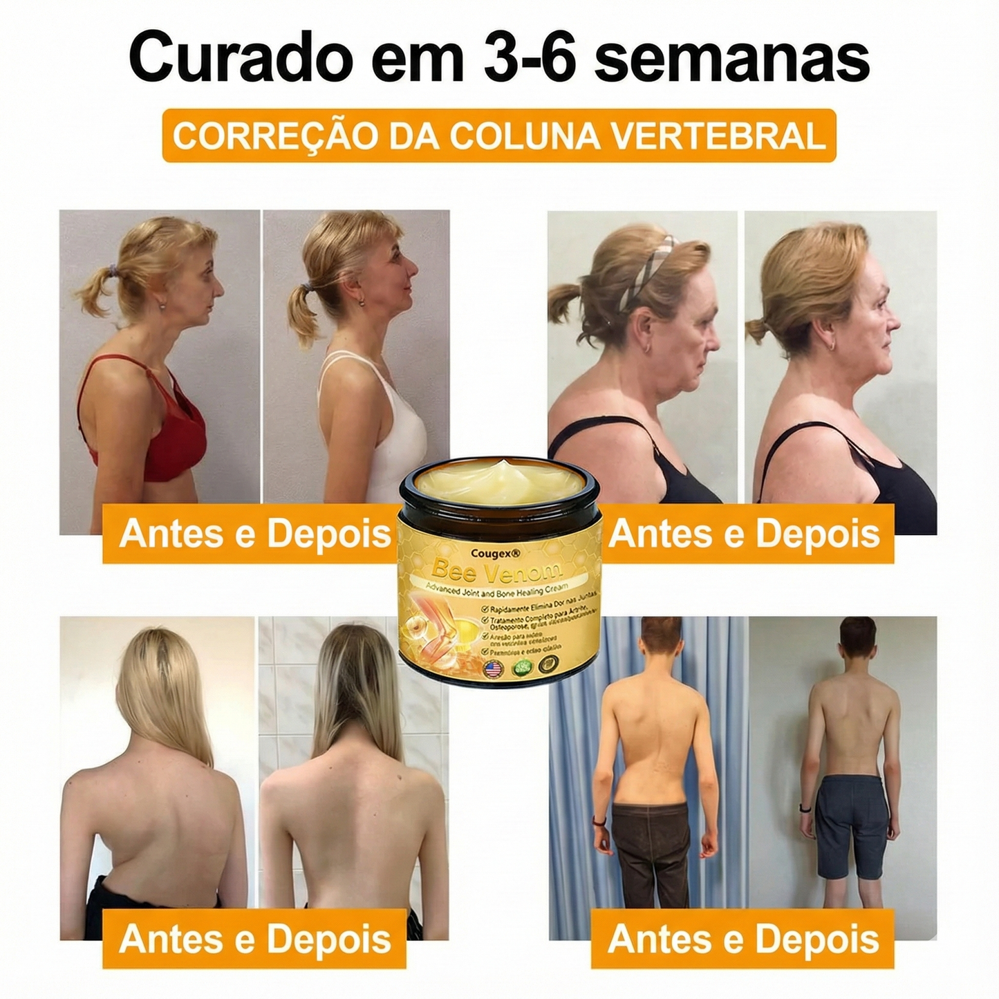 Cougex® Creme Avançado de Cicatrização de Articulações e Ossos com Veneno de Abelha